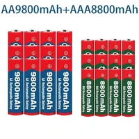 brand new high quality 1 5v aa 9800 mah1 5v aaa 8800 mah alkaline1 5v rechargeable battery for clock toys camera battery