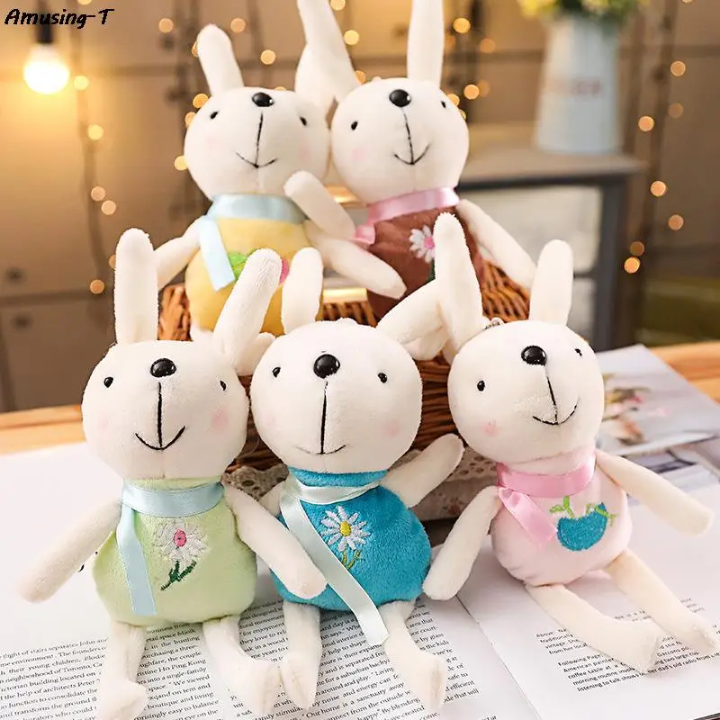 Random 1pc hot 12/17cm Cute Soft Rabbit Stuffed Plush Animal Bunny Toy Pets For Baby Girl Kid Gift Animal Doll Keychain