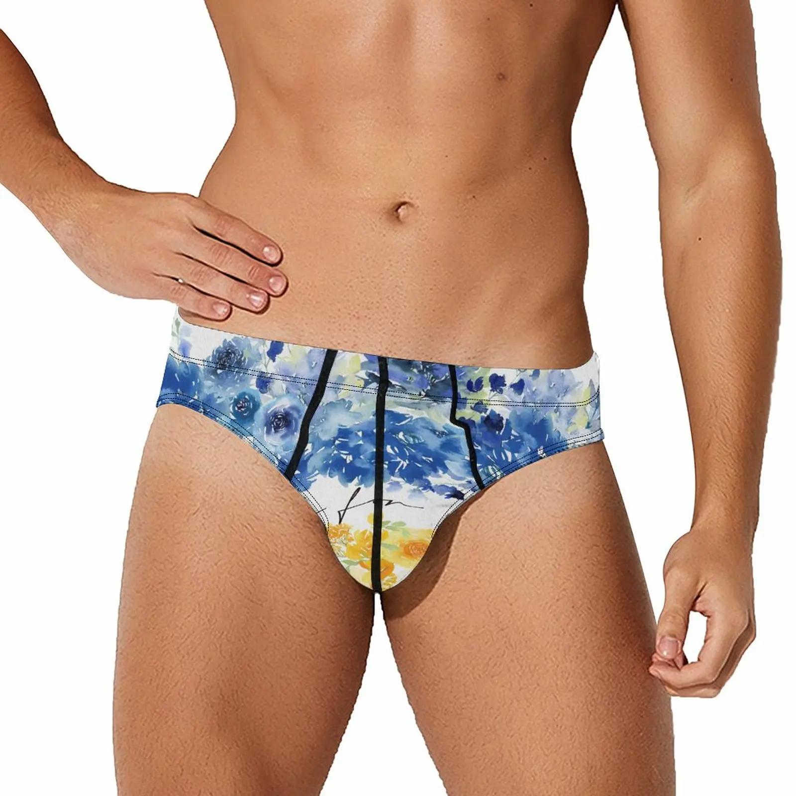 

Shorts Sexy Lingerie Underwear Thermal Underwear Men Boxers Gay Ukraine Flag Flower Brief