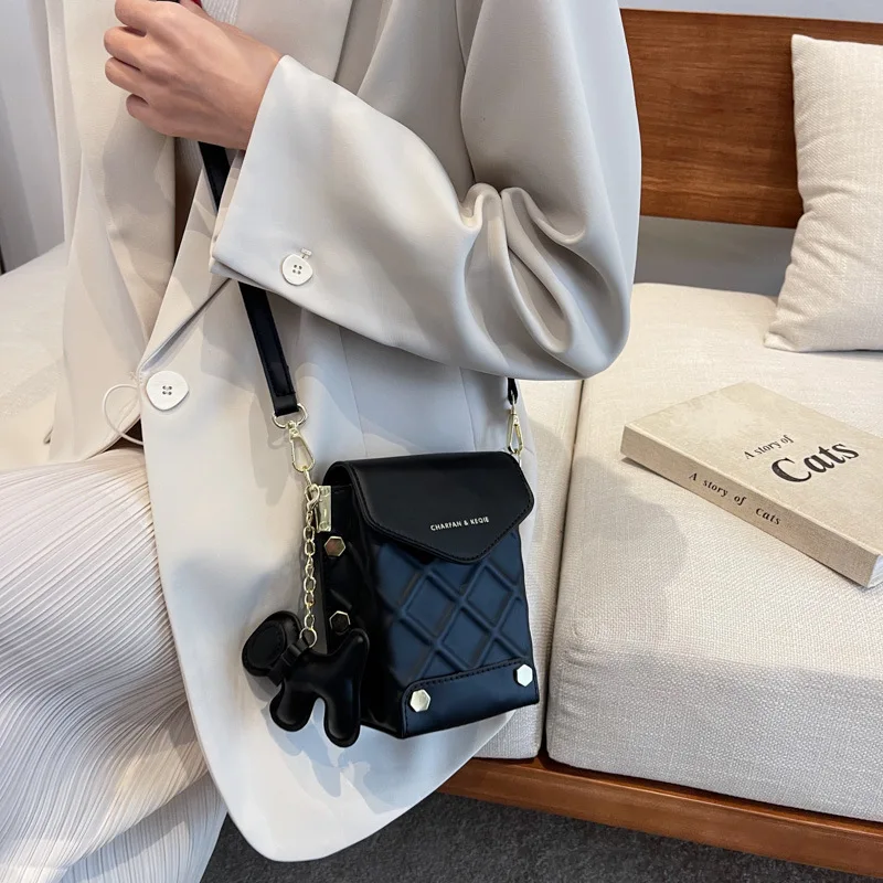 

Small Bag Women's Bag for Mobile Phone 2022 Spring New Messenger Bag All-match High-end Niche Design Mobile Phone Bag