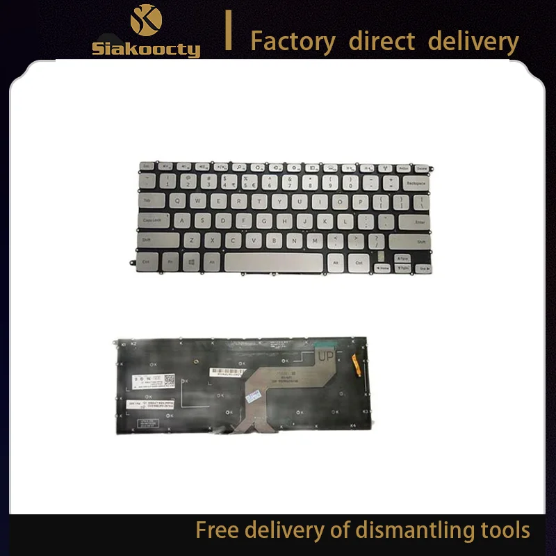 

Siakoocty Original For DELL Inspiron Inspiron 7437 Keyboard US LAYOUT silver backlit