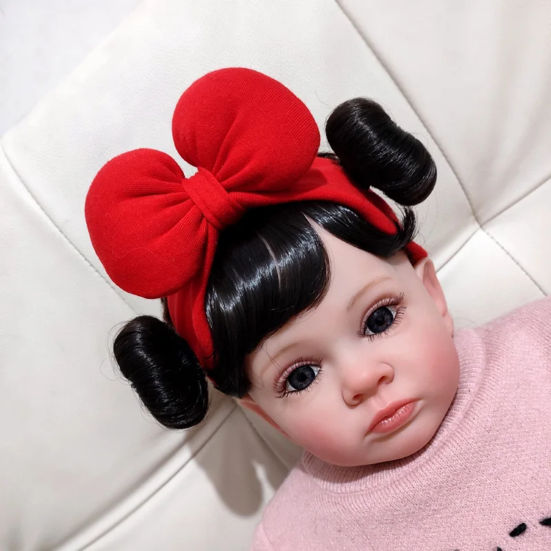 Baby Hair Bands Wig Bangs Chignons Headband Buckle COS Hair Baby Accessories Full Moon Fhoto Styling Bowknot Kids Headwear