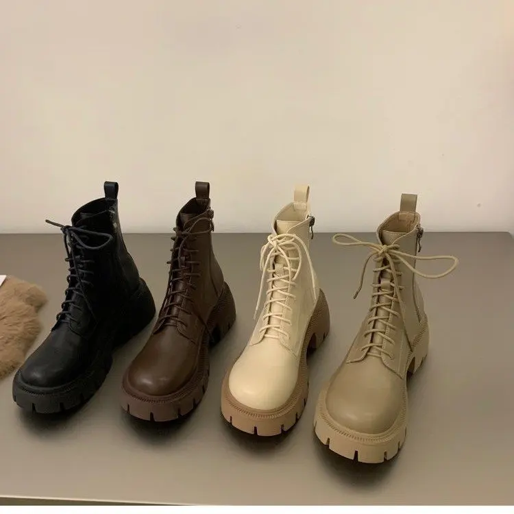 

Ботинки Lolita зимняя обувь для женщин Роскошные Дизайнерские Сапоги-женские сапоги с круглым носком на молнии платформе 2022 модная Осенняя ре...