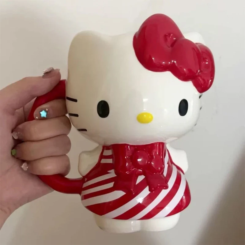 Керамическая чашка Hello Kitty Kawaii Sanrio аниме рождественский подарок милая мультяшная