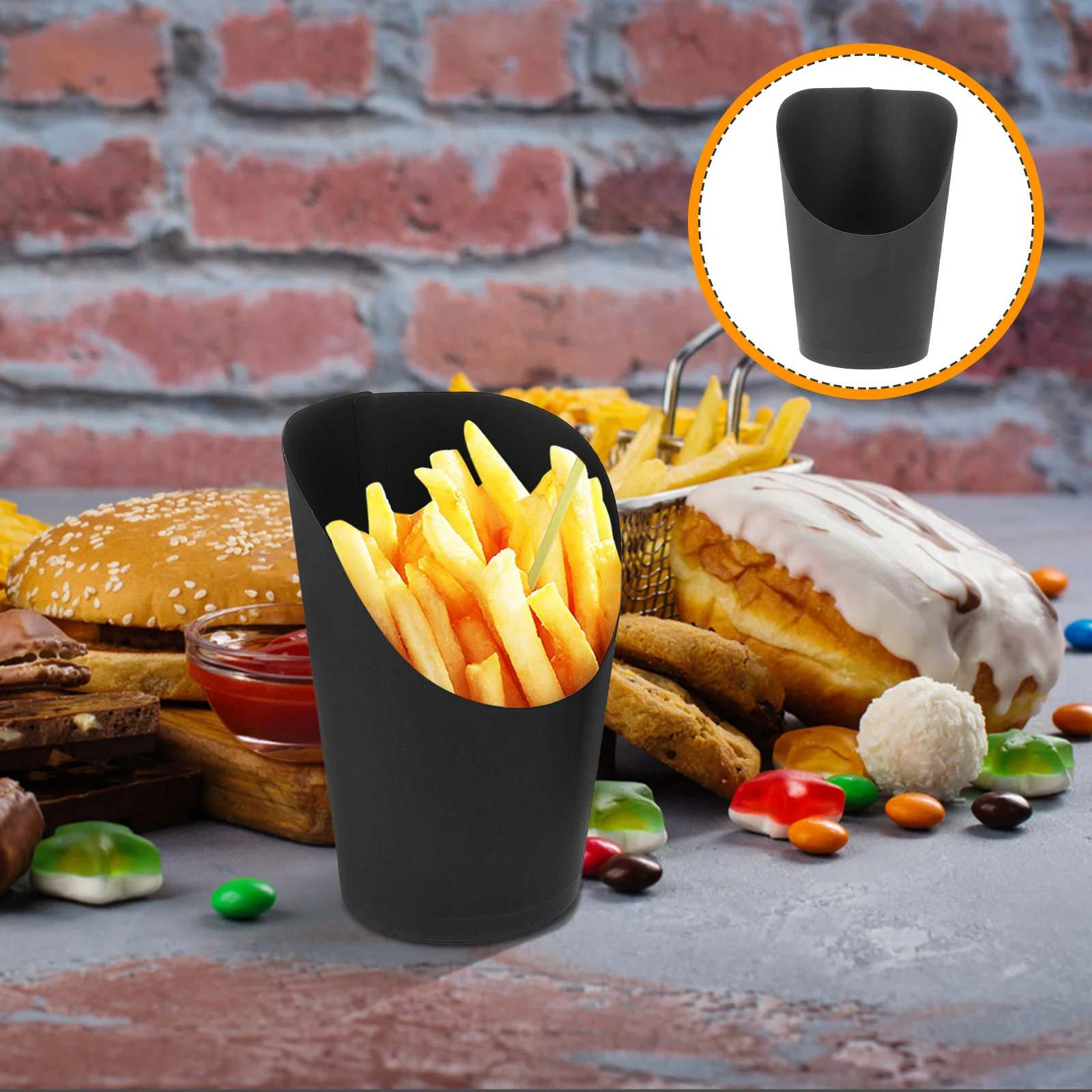 Держатель для конуса мороженого диагональная чашка картофеля фри