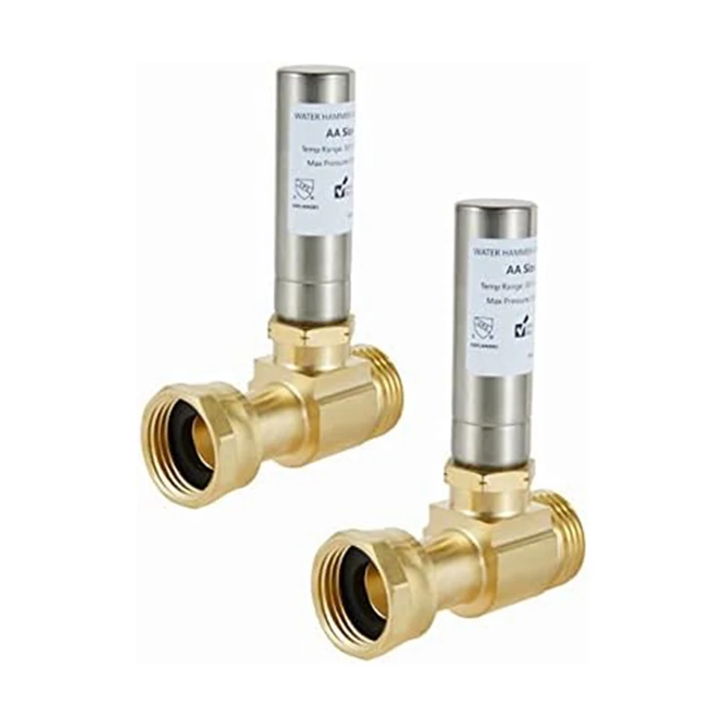 S-241 Stainless Steel Water Hammer Eliminator For Washing Machines 3/4 Inch Rotary Joint 2PCS