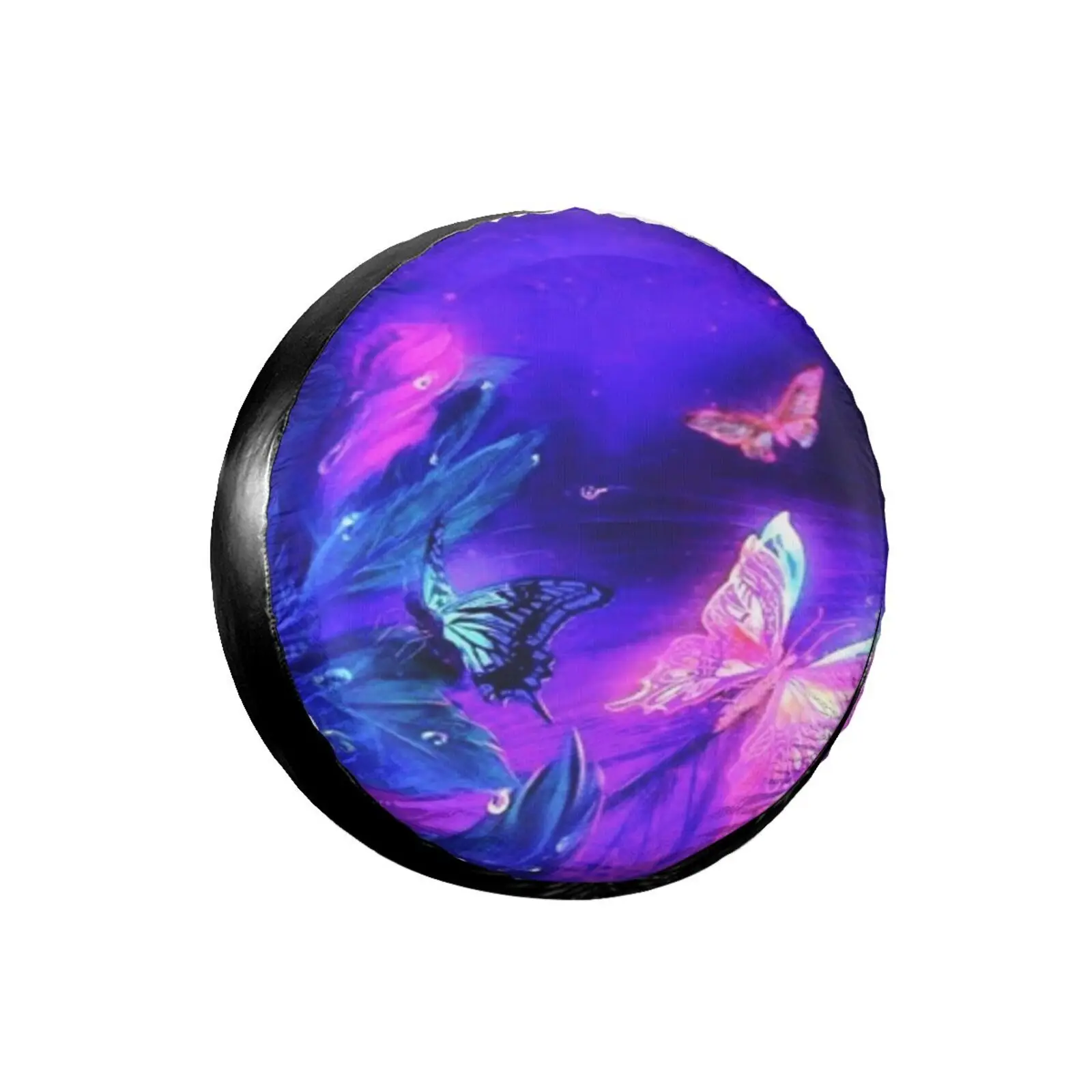 

3D Cartoon Butterfly Spare Tire Cover Waterproof Dustproof Sun Wheel Tire Cover For Jeep, Trailer, SUV Vehicle Anime Tire Cover