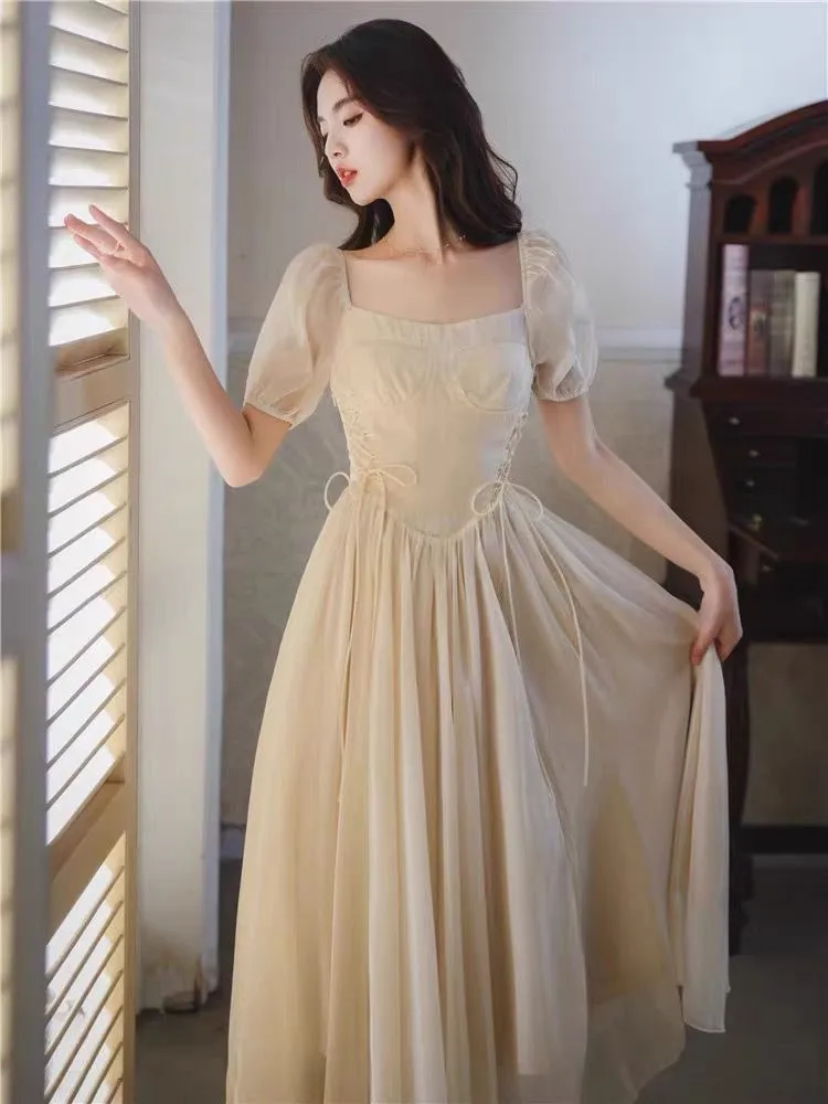 Женское летнее платье принцессы винтажное Бандажное с коротким
