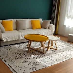 modern ribbed moroccan homestay living room carpet nordic bedroom study large area decorative rug bohemian color style floor mat free global shipping