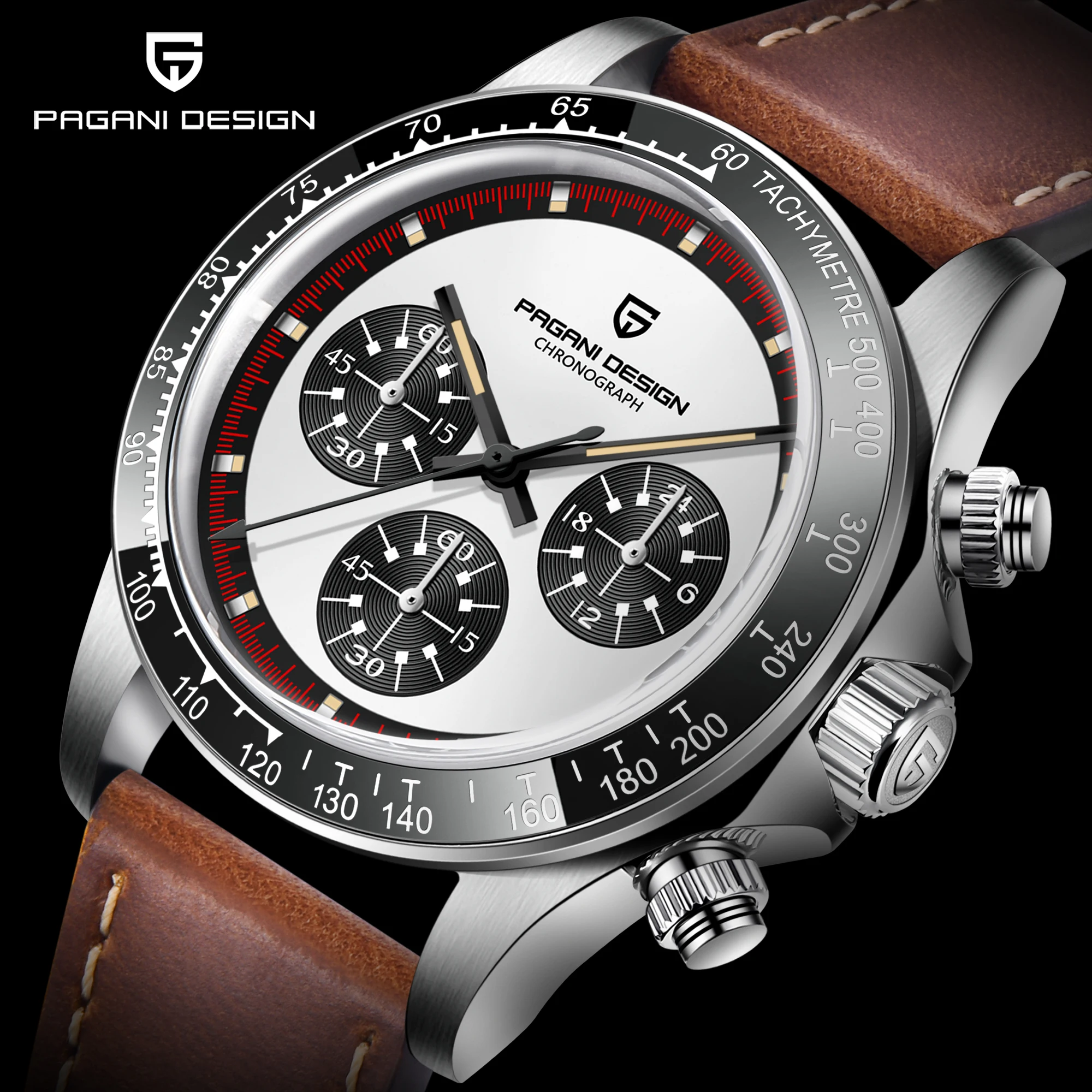 

2022 New PAGANI Design 39mm Men's Sports Quartz Watches Sapphire Stainless Steel 100M Waterproof Luxury Chronograph Reloj Hombre