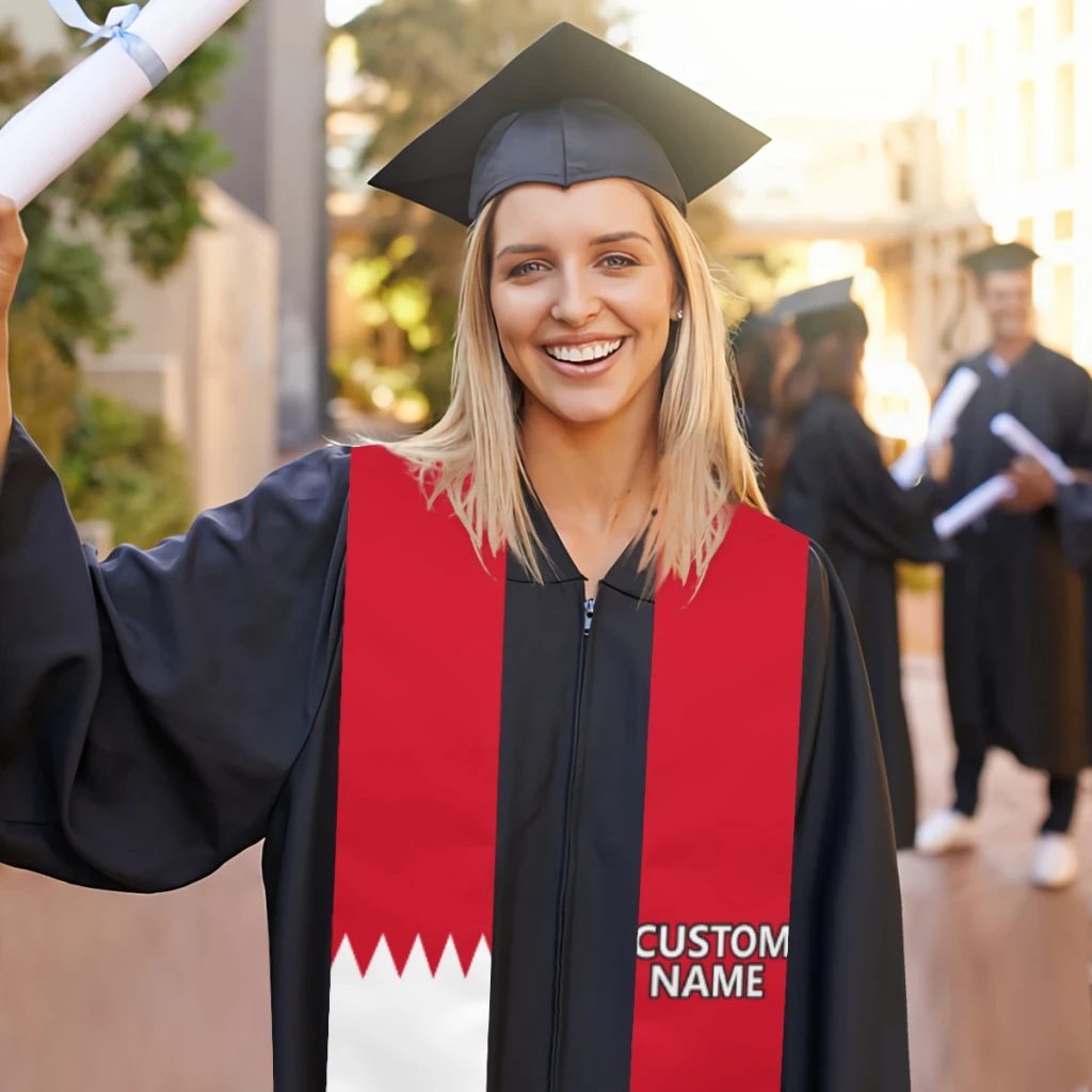 

Индивидуальное название, Бахрейн, классический палантин с завязкой на выпускной, Международный обучение за рубежом, аксессуар для вечеринк...