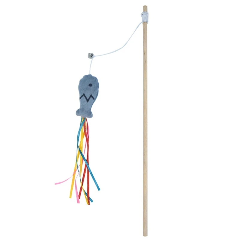 

Интерактивная игрушка, забавная имитация кисточки с бахромой, забавная деревянная палочка для упражнений, игрушка для котят, игрушечная па...