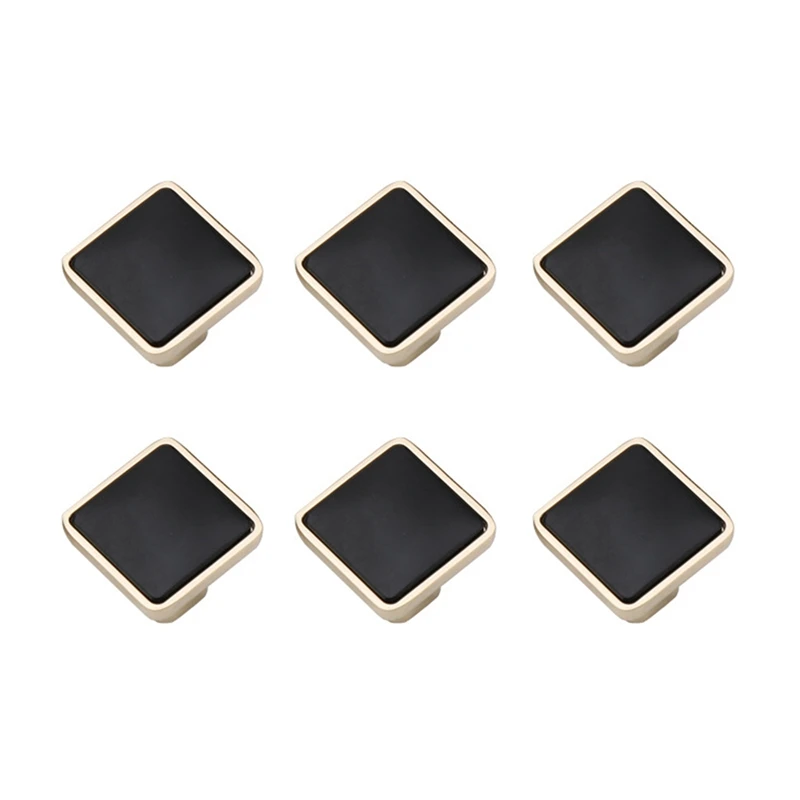 

Cabinet Knob 6 Pack Solid Rectangle Drawer Pulls, Cabinet Hardware For Office And Home Kitchen Bathroom Cabinet Dresser