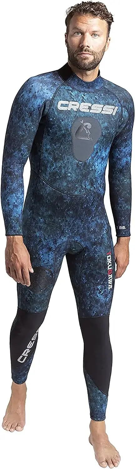 

and Freediving One-Piece Wetsuit with Loading Chest Pad, Knee Protection, Anatomical Design - Tokugawa Designed in Italy Mens r