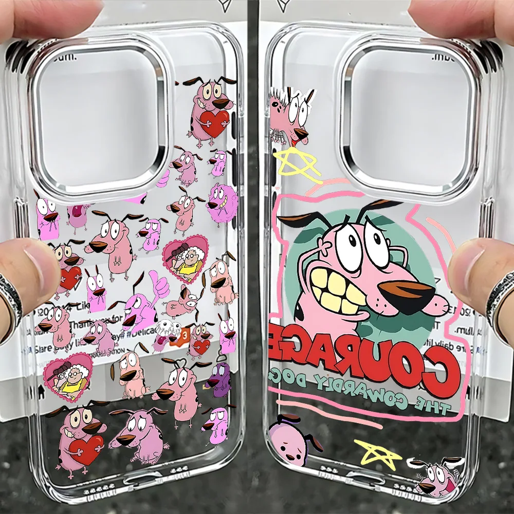 Фото Чехол для телефона Cool Courages Cowardlys Dog для Vivo V60 V50 V40 V30 V40E V30E V29 V27 V23E V21E iQOO 7 Z7 Lite Pro 4G 5G, мягкий чехол №1