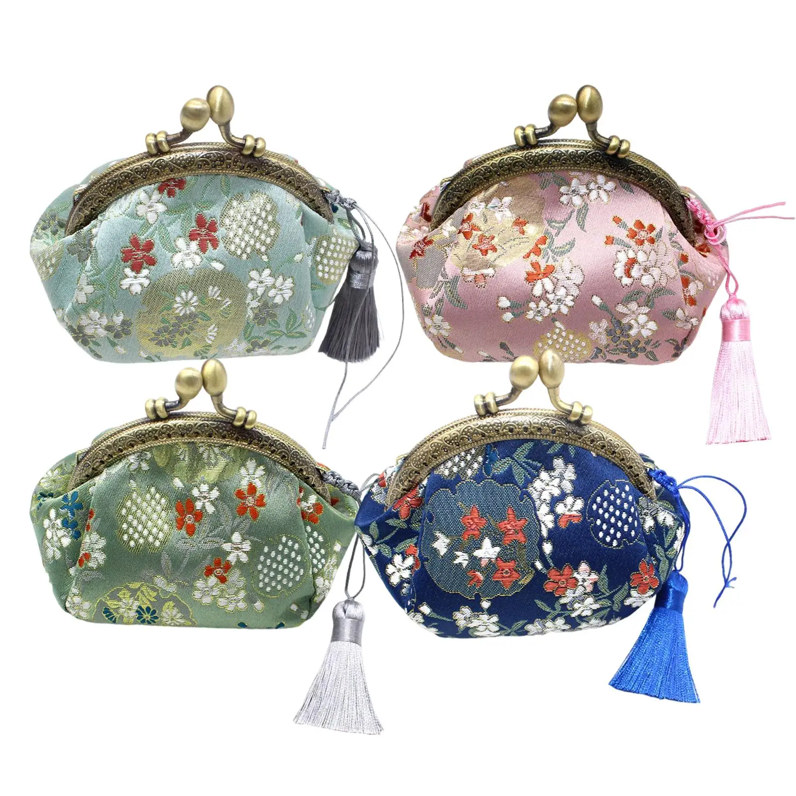 

Classic Buckle Coin Purses Floral Change Holder Exquisite Wallet
