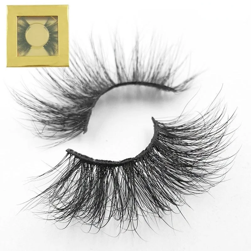 6 boxes Square Windowed False Eyelashes Fine Mounting Box 5d Mink Hair Material  25mm Lengthened Thick Lashes Packaging Boxes