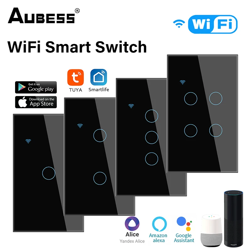 

Умный сенсорный выключатель с поддержкой Wi-Fi и управлением через приложение