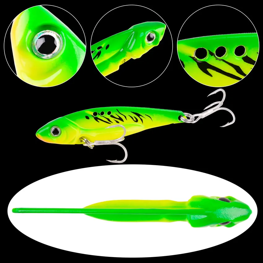 6PC 3D Eyes Metal Vib Blade Lures 7/10/12G Sinking Vibration Bait Artificial Crankbait Vibe for Bass Pike Perch Lure Fishing Jig images - 6