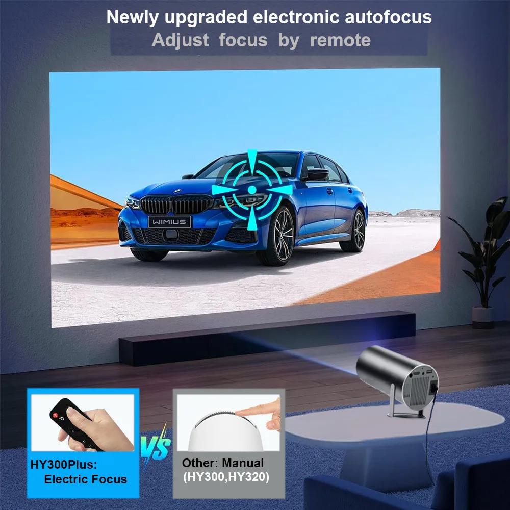 Фото Портативный HD-проектор DITONG HY300 Plus 4K, Android LED-проектор для домашнего кинотеатра, мини-проектор для телефона, HY300 Pro №5