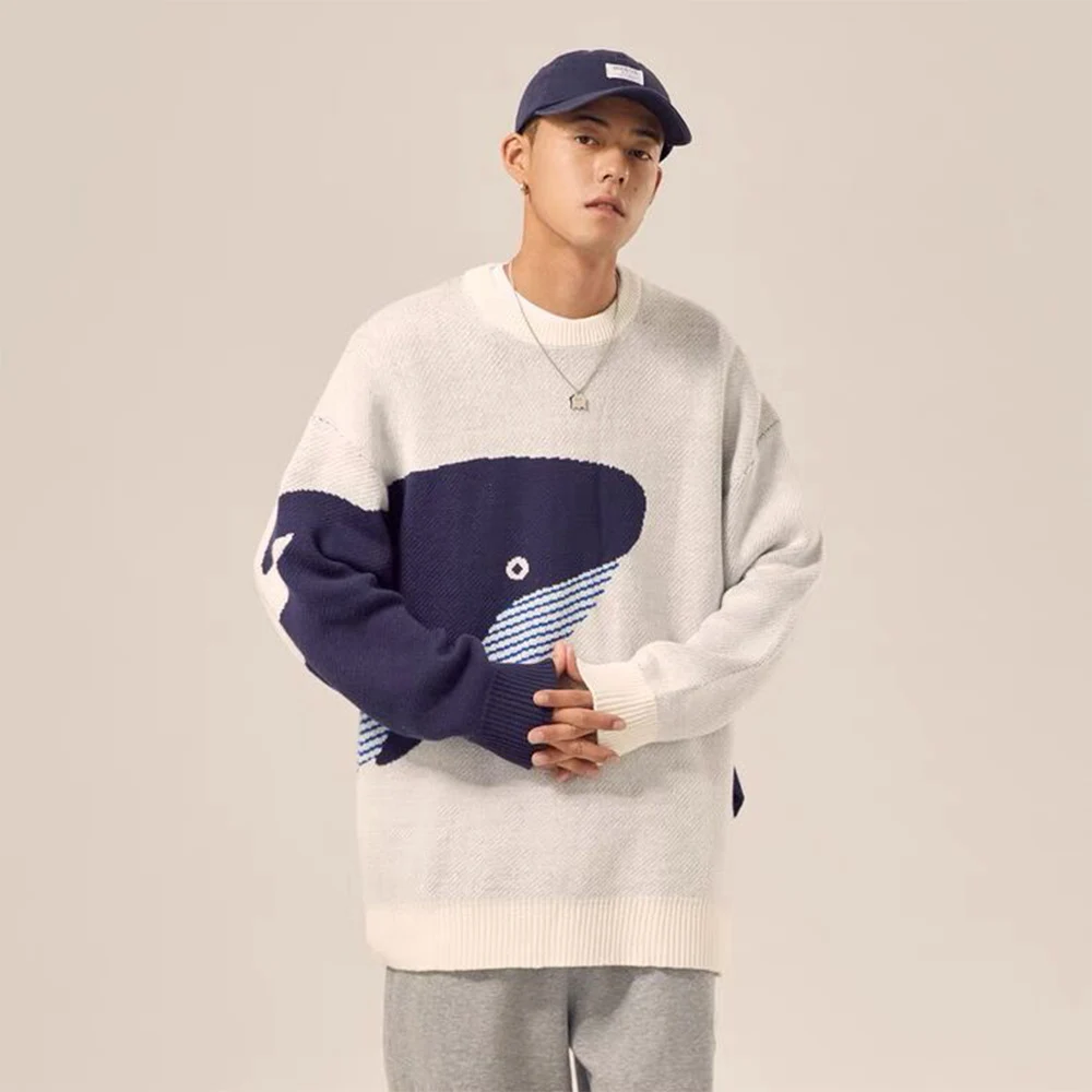 Свитер Женский вязаный в стиле Харадзюку на весну/осень | Мужская одежда