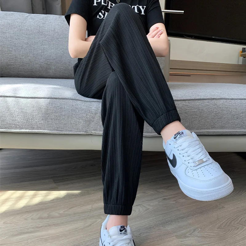 Женские летние спортивные штаны до щиколотки повседневные свободные уличная