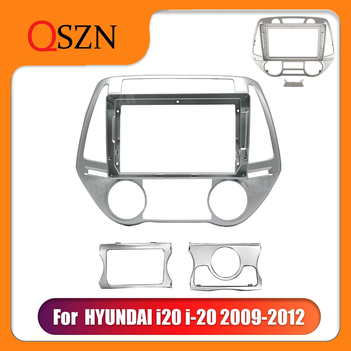 Купи QSZN 9 " 2 Din Car radio DVD Installation Fascias Panel For HYUNDAI i20 i-20 2009-2012 Audio Dash Fit Panel Dash Trim Kit Frame за 1,354 рублей в магазине AliExpress