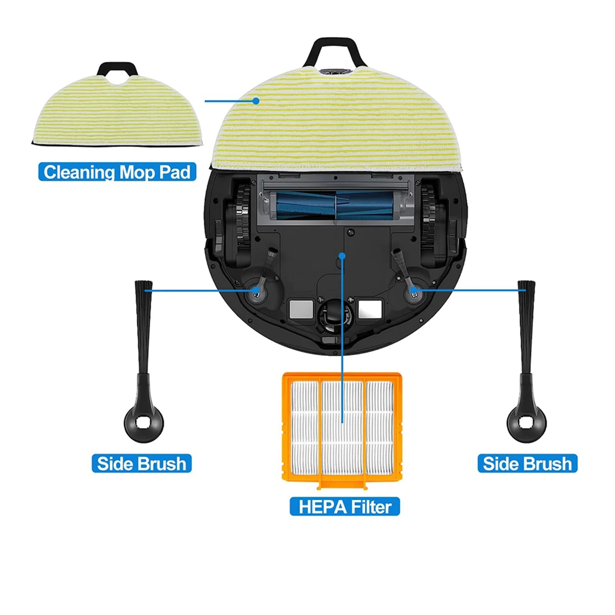 Сменный комплект фильтров для щетки швабры Shark RV2610WA RV2620WA RV2410WD AV2610WA AI Ultra 2-в-1 часть