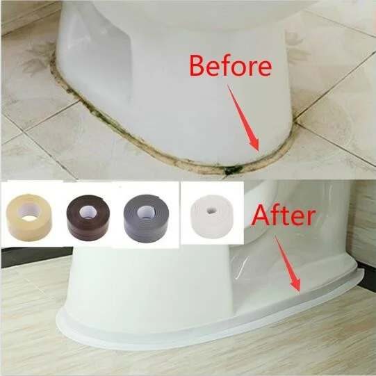 2021 New Bathroom Kitchen Shower Sink Bath Sealing Strip Tape Caulk Self Adhesive Waterproof Wall Sticker Edge | Дом и сад