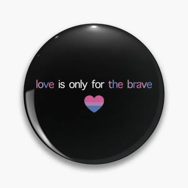 Мягкая заколка для пуговиц Love Is Only For The Brave Bi Pride, Забавный модный значок для влюбленных, подарок, заколка для воротника и лацкана, женское украшение, милая бижутерия