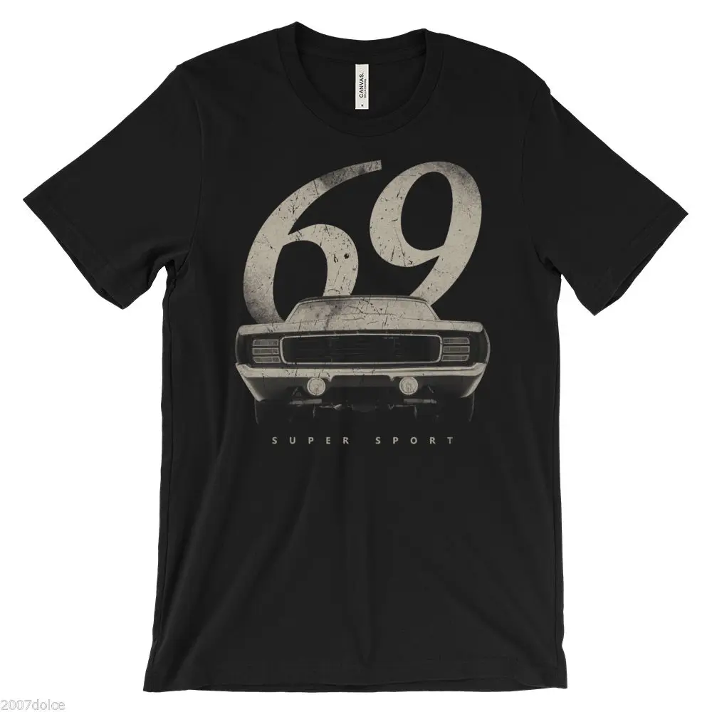 

2019 Newest Men'S Funny Vintage 1969 Chevy Camaro American Muscle Car, 68, 69, 1968, SS, 60s, Retro Band Shirts