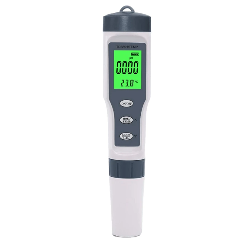 

Promotion! Digital PH Meter With Auto Temp Compensation,3 In 1 PH/Thermometer, 0.01 Resolution Pen Tester, Water Quality Tester