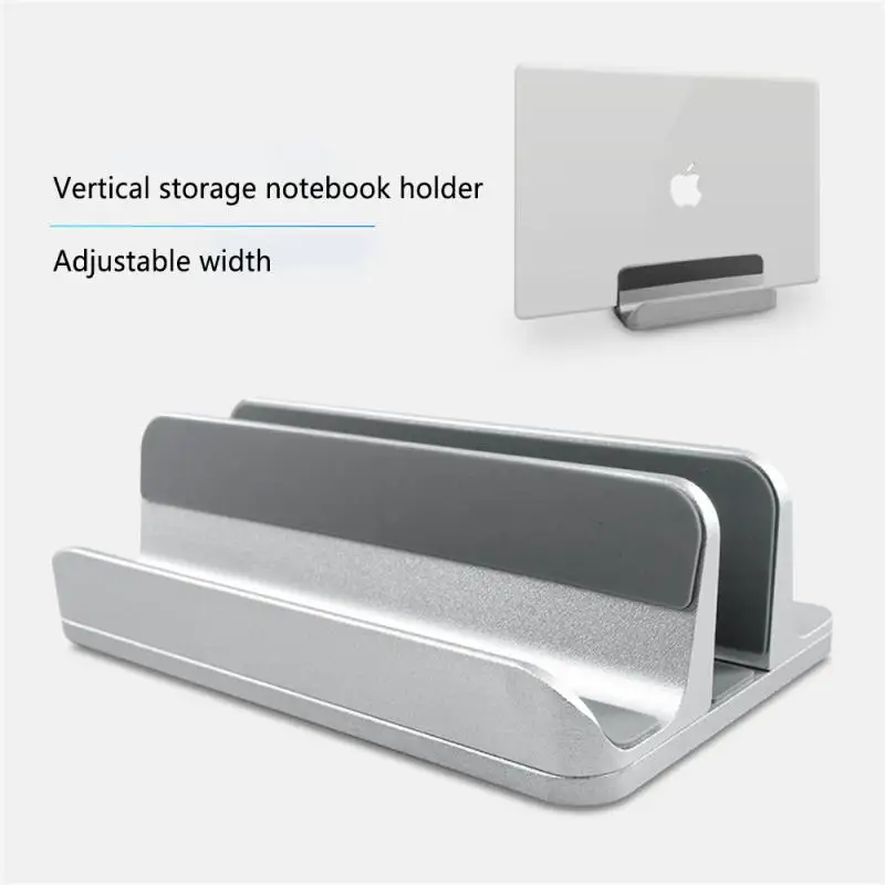 Portable Vertical Adjustable Laptop Stand Aluminium Notebook Mount Support Base Holder For MacBook Air Accessory Book Holder