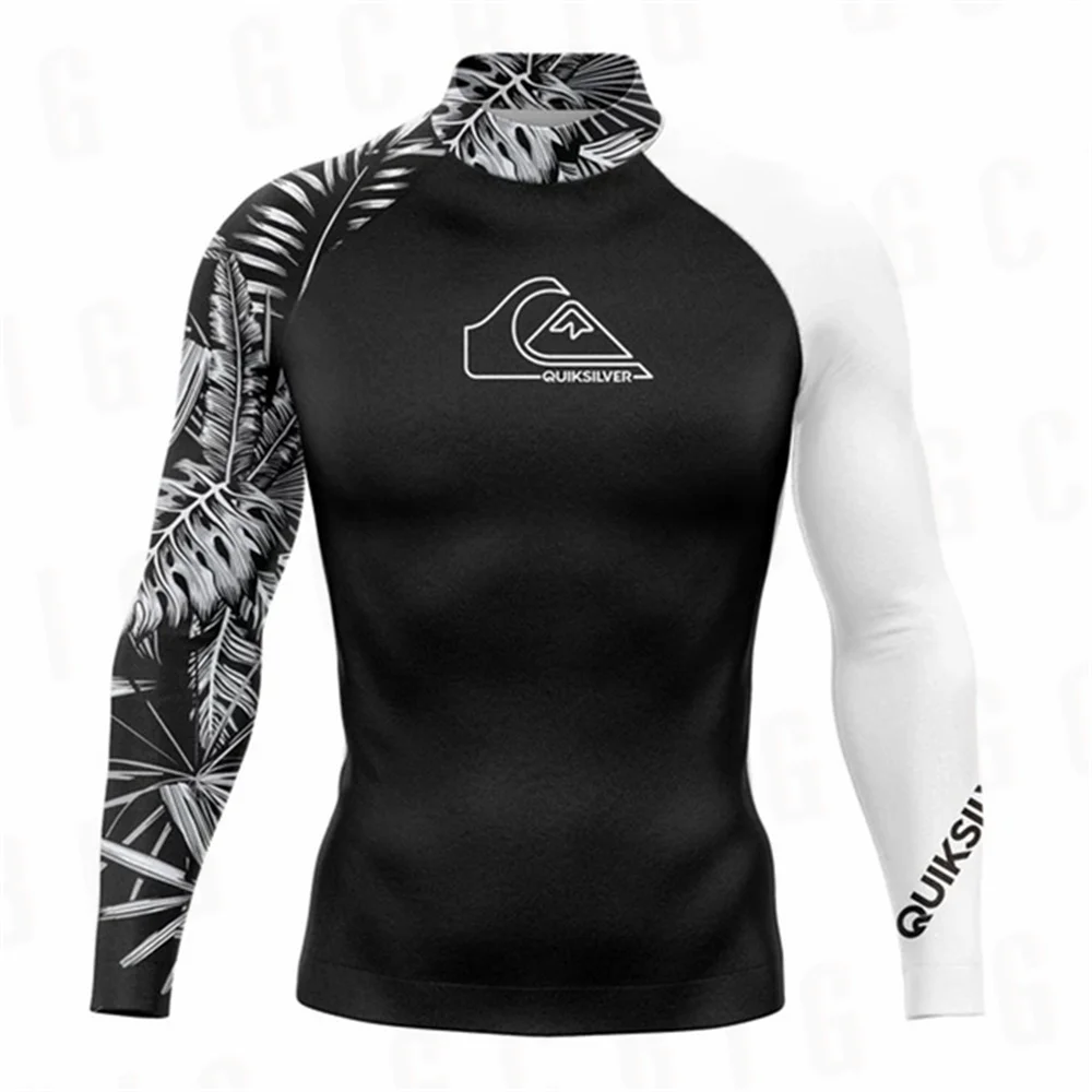 Men Summer UV Protection Tights Boy Rashguard Long Sleeve Swimsuit Rash Guard Quick Dry Surf T-Shirt Swimming Diving Suits Swim