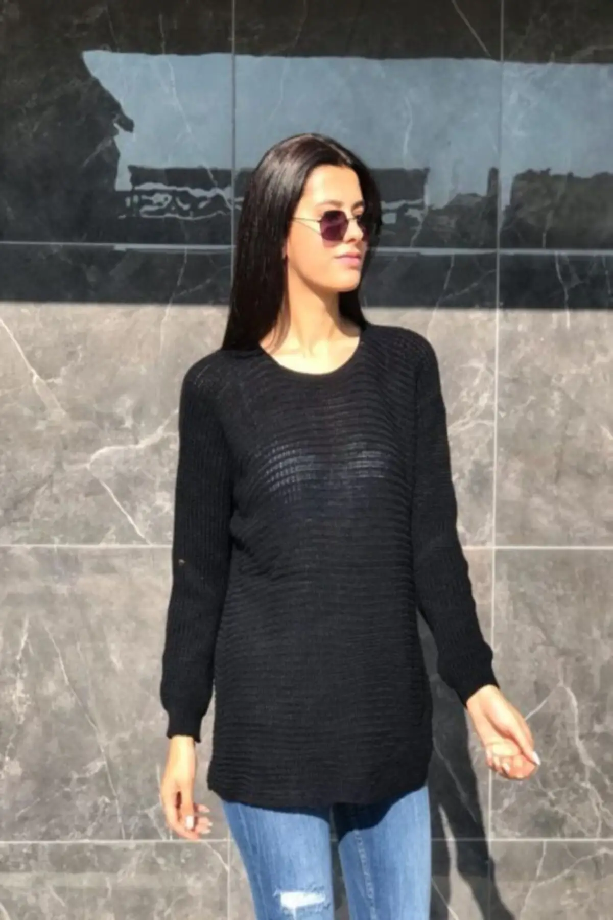 

Women Knitwear Black Sweater Trends Women Muslim Sweater