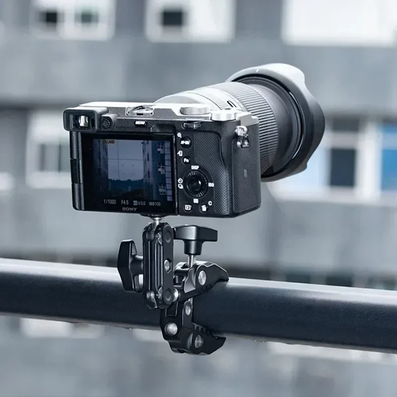 Металлический суперзажим с 360° ° Зажим Magic Arm шаровой головкой и отверстием 1/4