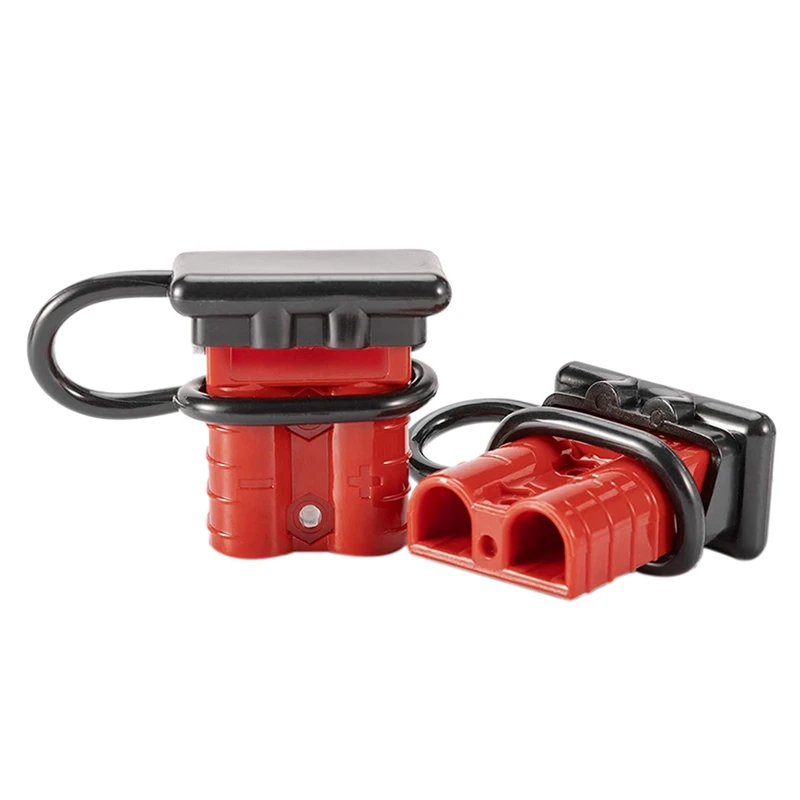 

2Pcs 1/0AWG 175A Battery Power Connector Cable Quick Connect Disconnect Kit Anderson Connector for Winch Trailer Red