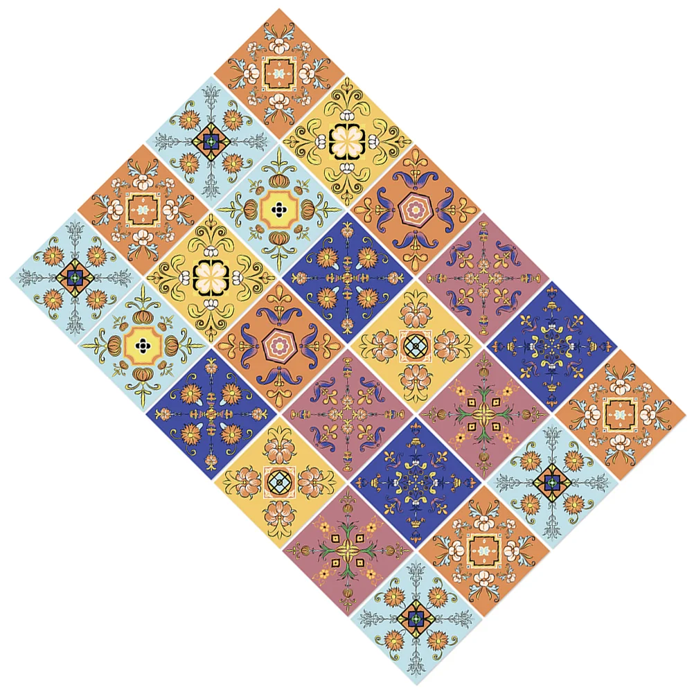 

Tile Sticker Wall Decals Stickershome Removable Floor Backsplash Decorative Wallpaper Adhesive Plank Bathroom Paste Cupboard
