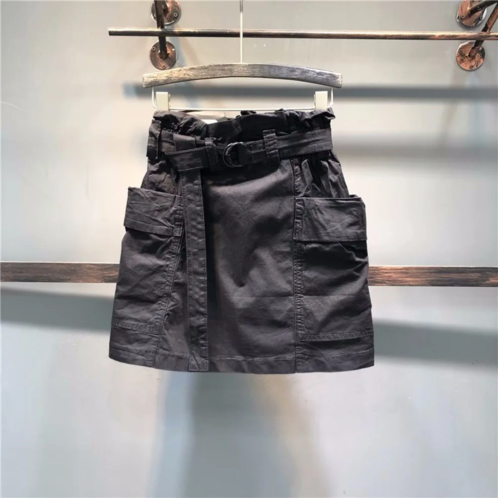 

Черные джинсовые юбки со складками для женщин на лето 2023, новая сексуальная горячая облегающая юбка для девушек, Женская облегающая трапециевидная юбка, модная приблизительно 2K