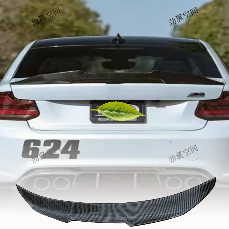 Фото Подходит для BMW 2 серии F22 M2 F87, задний спойлер в стиле PSM из карбона, крыло багажника, 2014-2019, карбоновый спойлер из FRP. №1