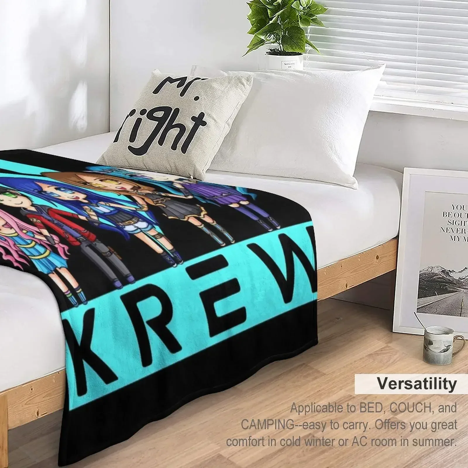 Фото Плед Krew, мягкий плюшевый плед, туристический термоплед для путешествий, забавный подарок, плед для кровати, дорожные пледы. №5
