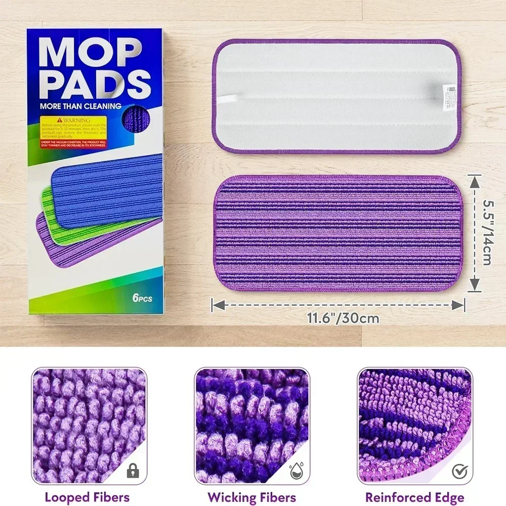 Многоразовые подушечки для швабры из микрофибры Swiffer Wet Jet влажная и сухая