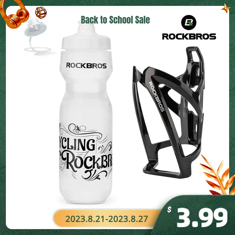 ROCKBROS Bike Water Bottle 750ml Bicycle Bottle With Holder 