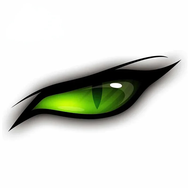 Автомобильные наклейки, все виды красочных зеленых глаз, фотонаклейки для мотоцикла, бампера, заднего окна, декоративные наклейки, 13 см * 6 см фотонаклейки в деревне