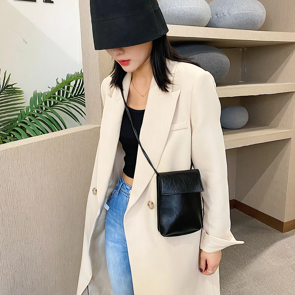 

Популярная простая Женская Повседневная сумка, модная однотонная сумка-мессенджер, Женская Ретро сумка через плечо из искусственной кожи д...