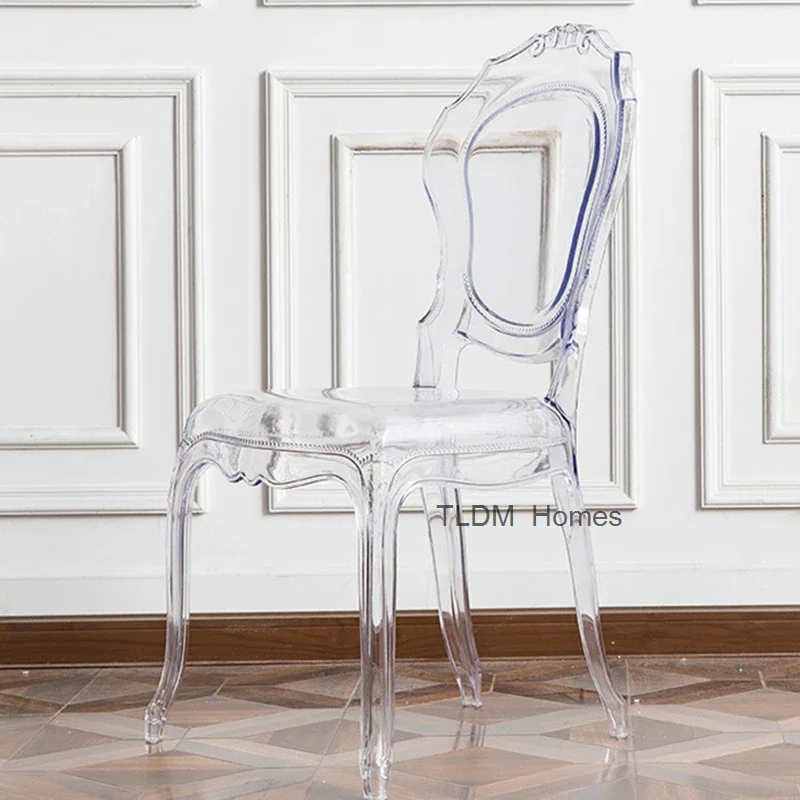 Винтажные стулья Jardin современные черные дизайнерские банкетные акриловые