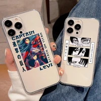 anime attack on titan phone cases for iphone 11 12 13 mini se 2020 6 6s 7 8 plus x xs xr pro max cover shell clear pattern