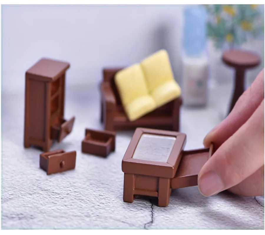 

Resin Micro Landscape Furniture Sofa Bed Stool Drinking Machine Miniatures Decoration Accessories