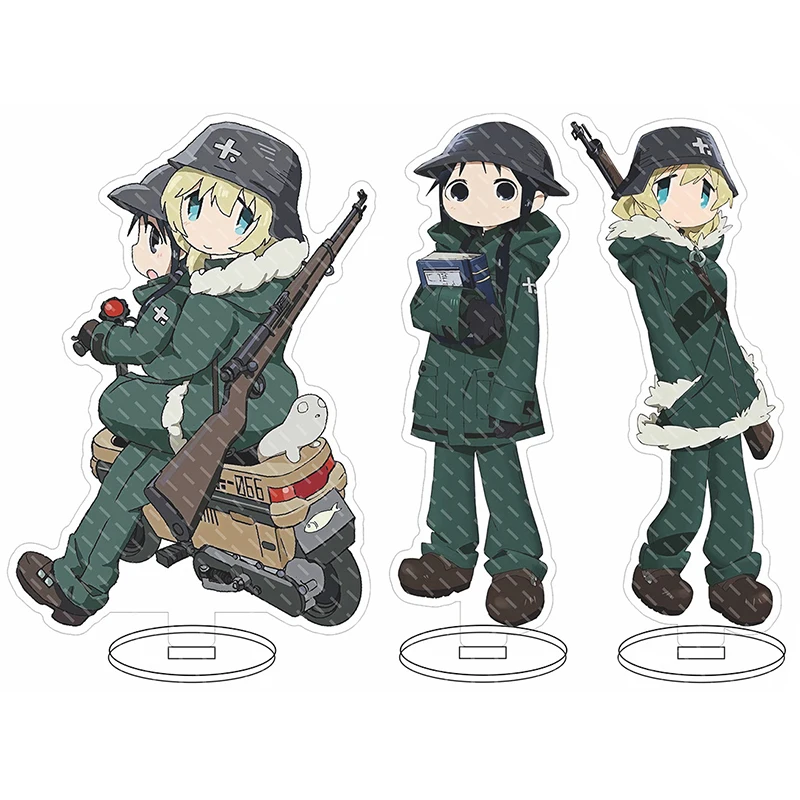 

Anime Girls Last Tour Acrylic Stand Figure Shoujo Shuumatsu Ryokou Chito And Yuri Standing Sign Model Plate Props Toy Cute Gift