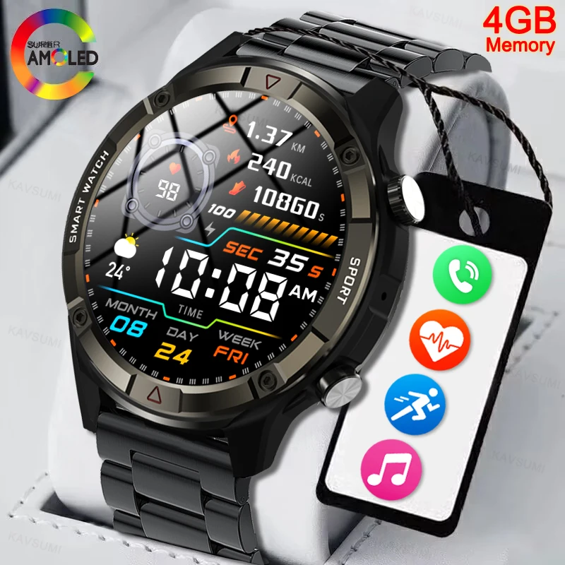 

2023 Smart Watch Men Bluetooth Call 4G Memory Local Musci 466*466 Full Touch Screen Sport Fitness Smartwatch For Samsung Huawei